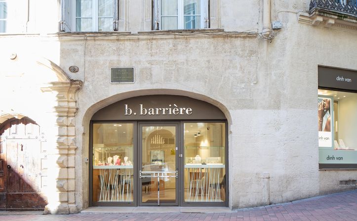 Façade bijouterie Bernard Barrière rue de l’Argenterie à Montpellier