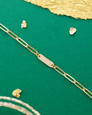 Bracelet or jaune et diamants