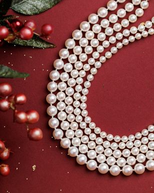 Colliers de perles de culture du Japon de 5 à 8 mm