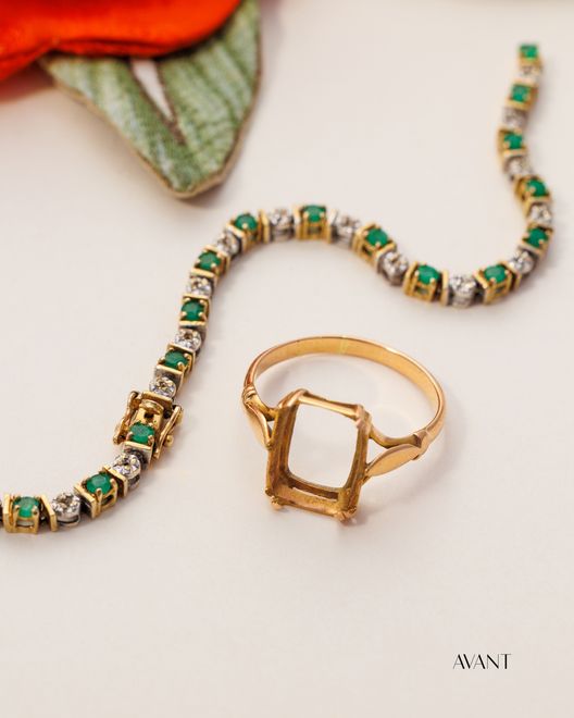 Collier et bague ancienne avant transformation