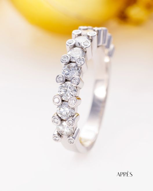 Bague en or blanc après transformation