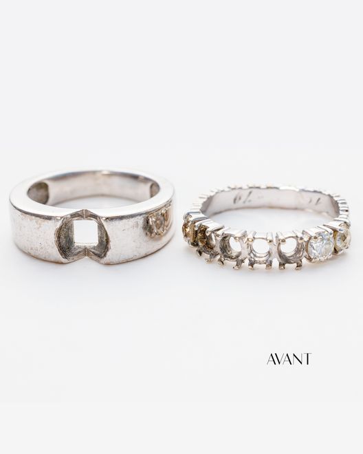 Bague en or blanc avant transformation