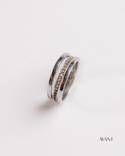 Bague en or blanc avant transformation