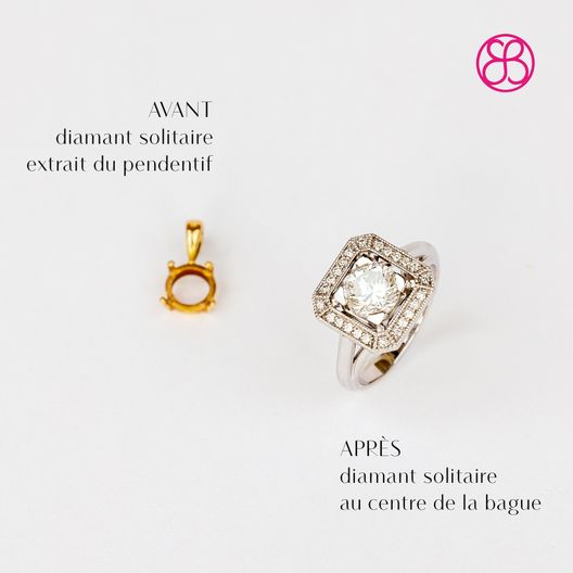 Transformation d’une bague en diamants